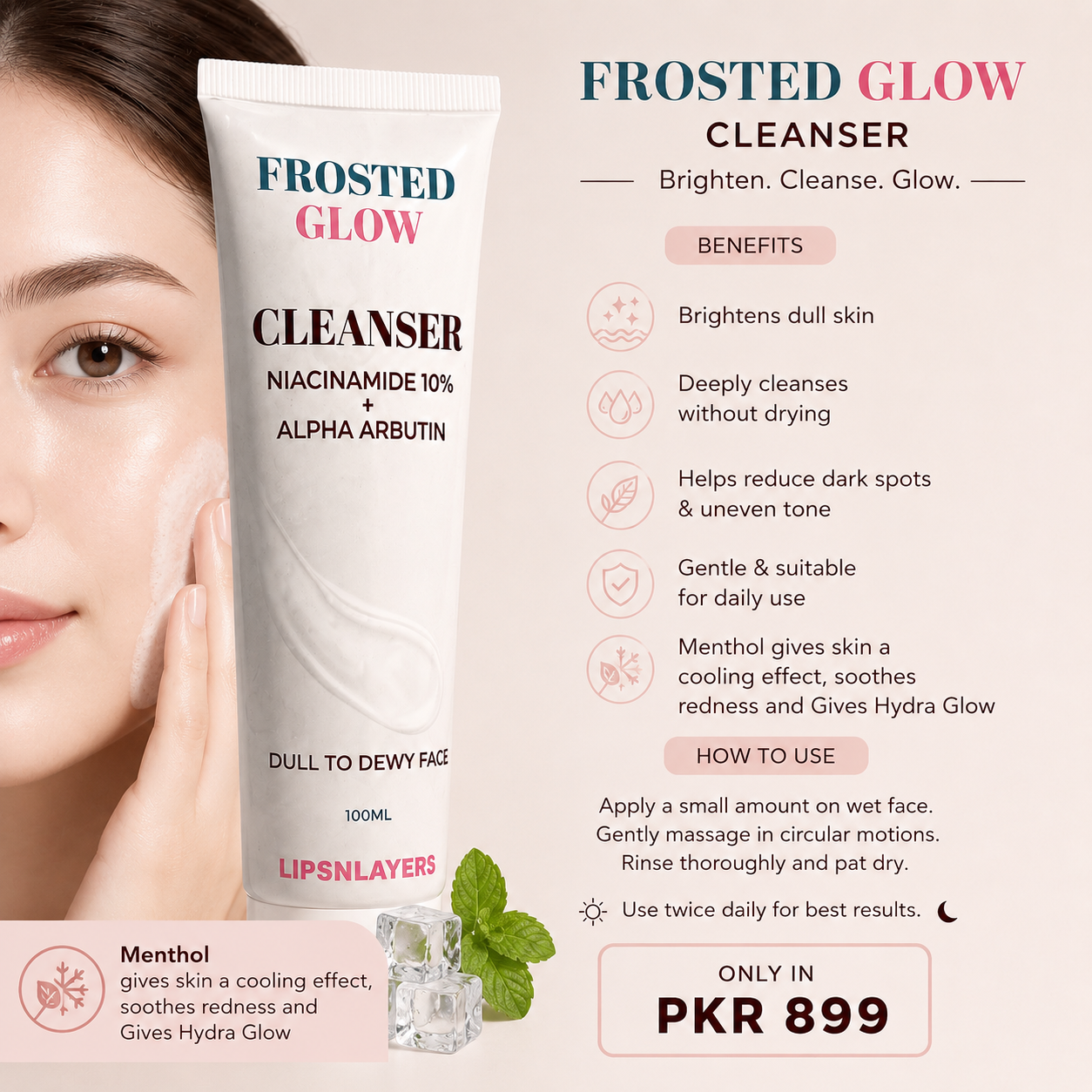 LipsnLayers Frosted Glow Cleanser