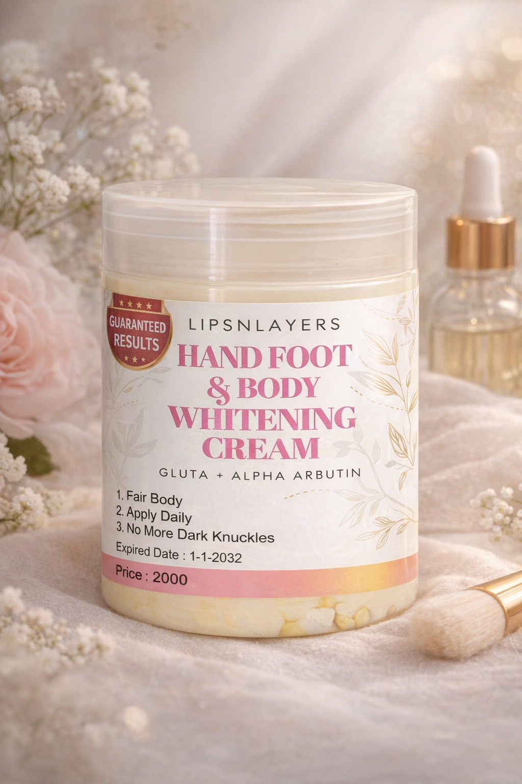 LipsnLayers Hand Foot & Full Body Whitening Jar