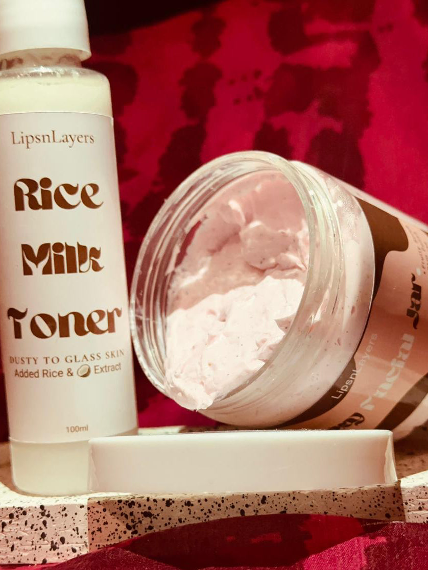 LipsnLayers Full Body whitening products ( Rice Milk Toner + Milky Facial Jar)